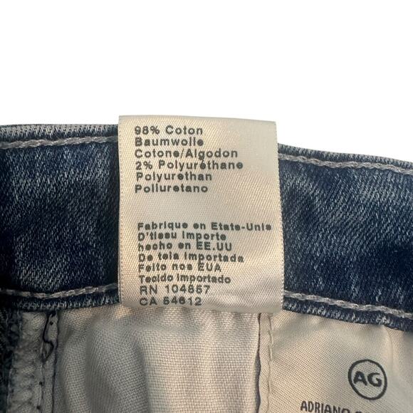 AG Adriano Goldschmied Women's Mari High Rise Straight Jeans Size 25 Medium Wash - Picture 8 of 9